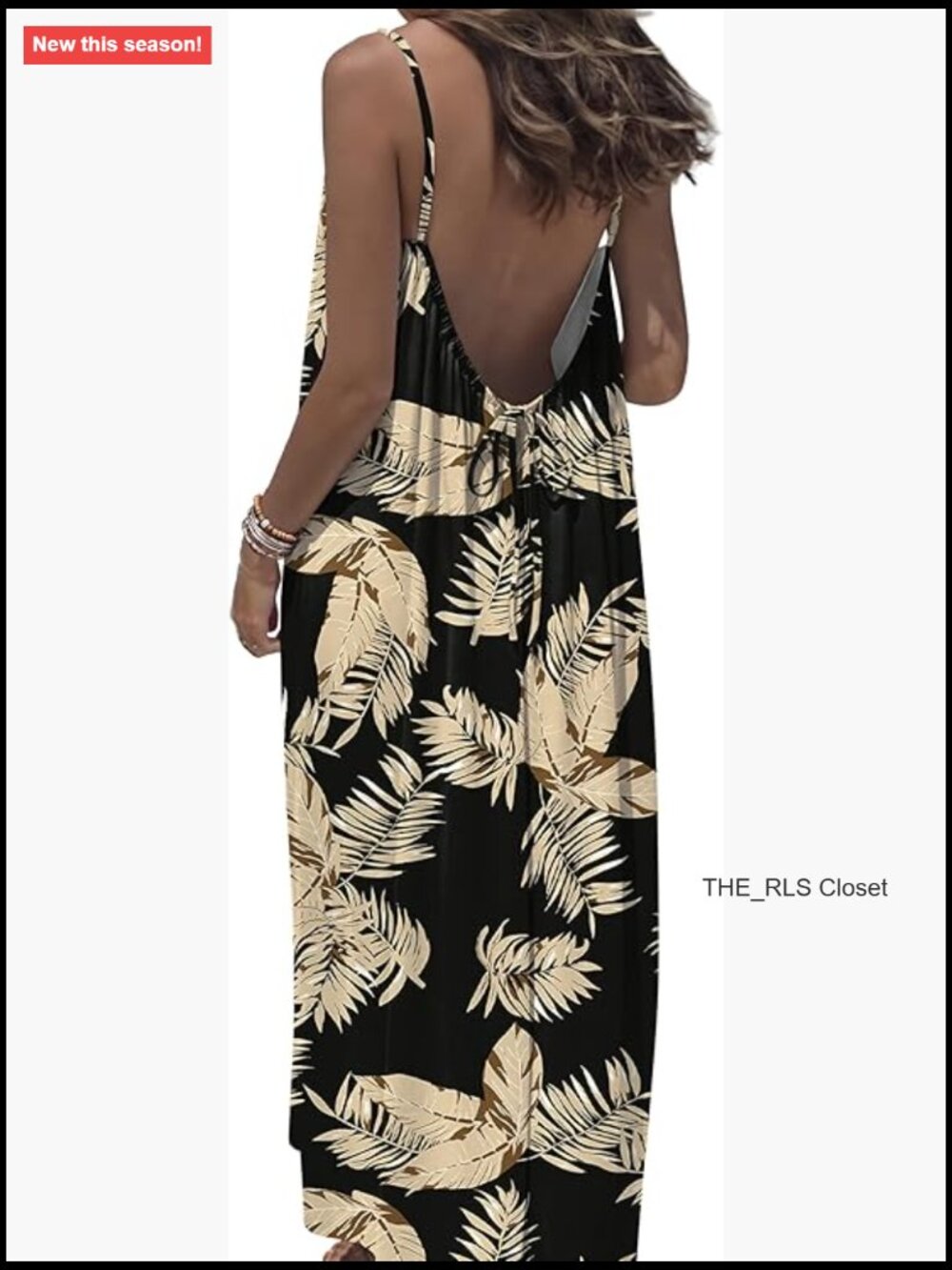 Backless Cami Maxi Sundress Spaghetti Strap Beach Coverup